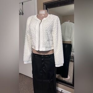 Forever 21 Cream Teddy Jacket (A17)
